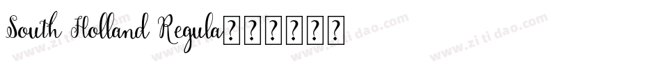 South Holland Regula字体转换